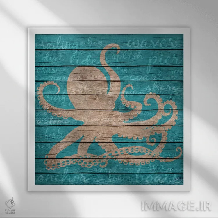 تابلو شگفتی ساحلی I اثر جولی دریسه - نمای قابدار سفید