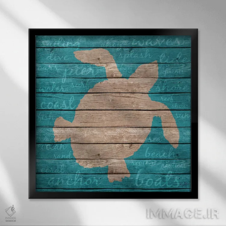 تابلو شگفتی ساحلی II اثر جولی دریسه - نمای قابدار مشکی