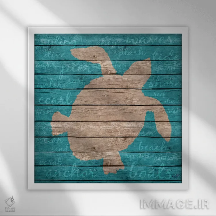 تابلو شگفتی ساحلی II اثر جولی دریسه - نمای قابدار سفید