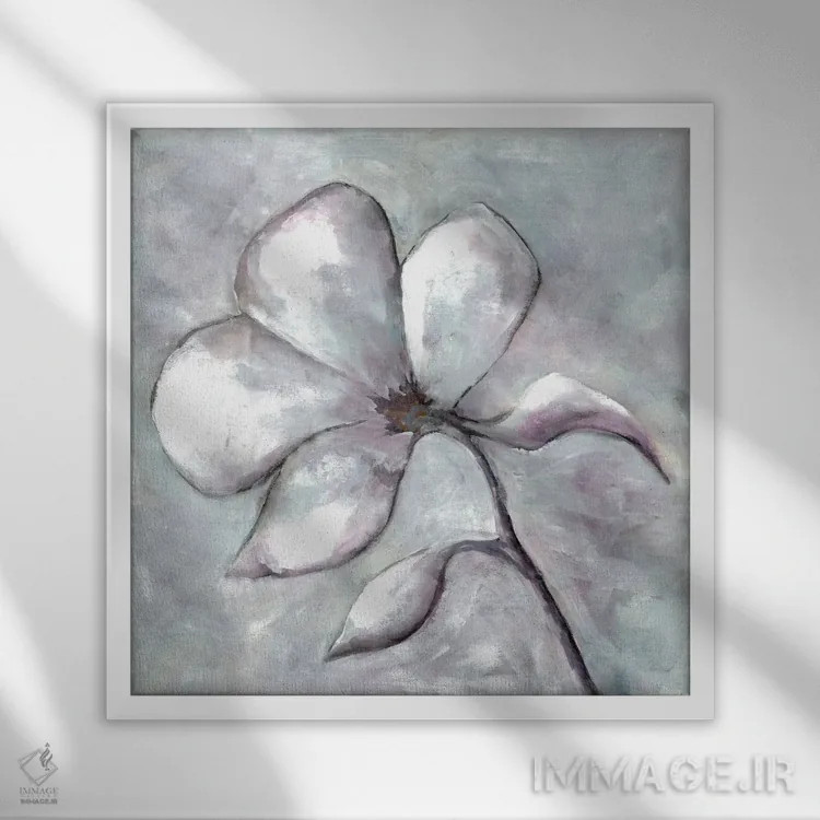 تابلو شکوفهٔ دوستداشتنی ۵ اثر دوریس شَرِست - نمای قابدار سفید