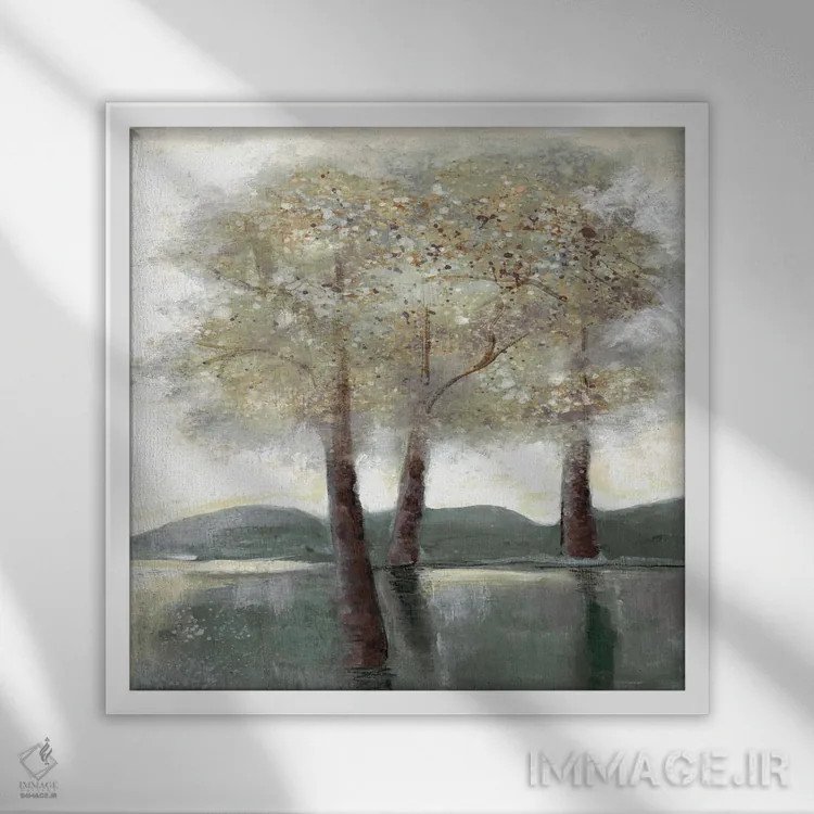 تابلو جنگلهای خاطرهانگیز ۱ اثر دوریس شَرِست - نمای قابدار سفید