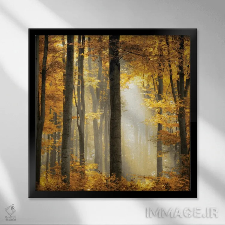 تابلو جنگل آفتابگیر ۲ اثر درک اسکات - نمای قابدار مشکی
