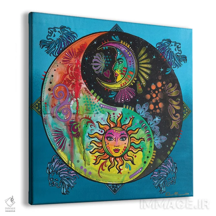 تابلو یین یانگ (نماد فلسفهٔ چینی) اثر باور روسو - نمای پرسپکتیو محصول