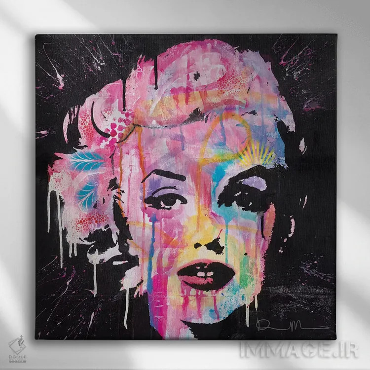 تابلو مریلین مونرو اثر باور روسو - نمای روبهرو روی دیوار