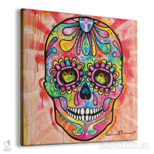 تابلو جمجمه قندی (نماد روز مردگان مکزیک) اثر باور روسو - نمای پرسپکتیو محصول