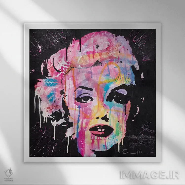 تابلو مریلین مونرو اثر باور روسو - نمای قابدار سفید