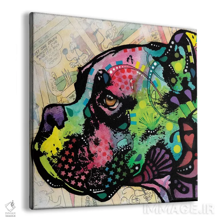 تابلو پروفایل بوکسر به سبک دکو اثر باور روسو - نمای پرسپکتیو محصول