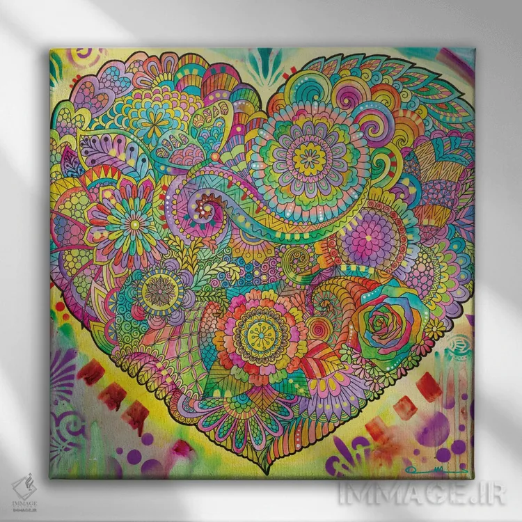 تابلو ماندالای دل اثر باور روسو - نمای روبهرو روی دیوار