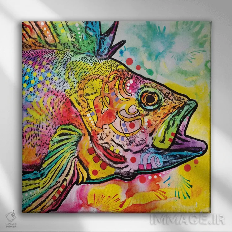 تابلو ماهی اثر باور روسو - نمای روبهرو روی دیوار