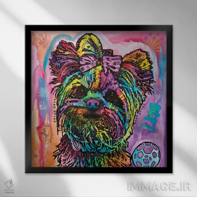 تابلو کلویی بر اثر باور روسو - نمای قابدار مشکی