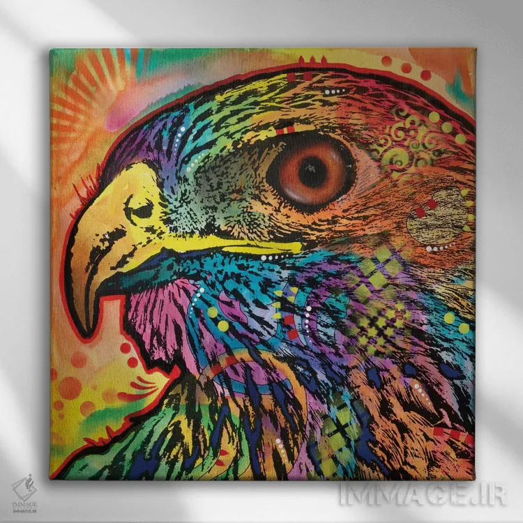 تابلو چشم شاهین اثر باور روسو - نمای روبهرو روی دیوار