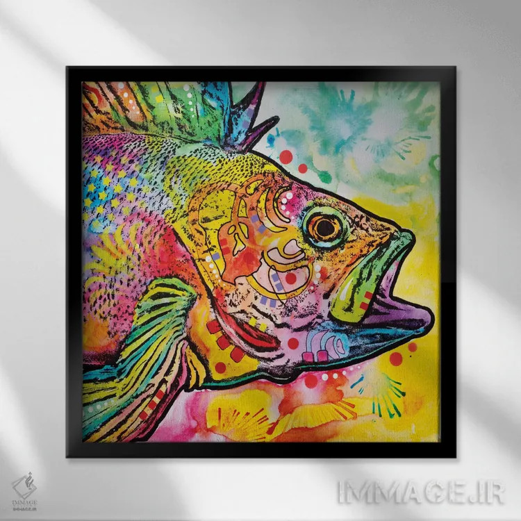 تابلو ماهی اثر باور روسو - نمای قابدار مشکی