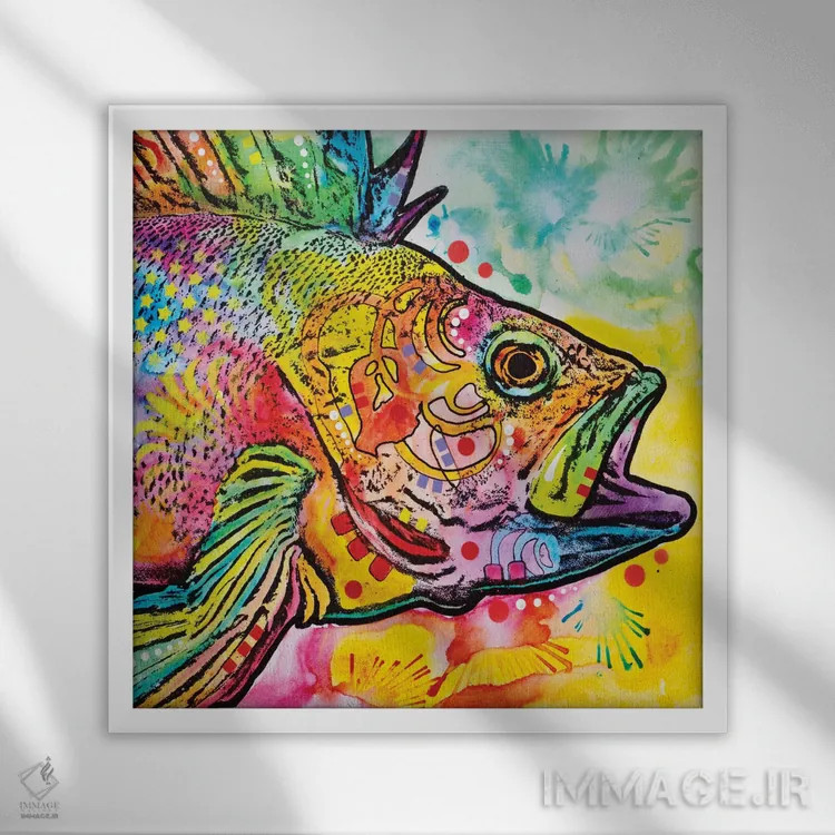 تابلو ماهی اثر باور روسو - نمای قابدار سفید