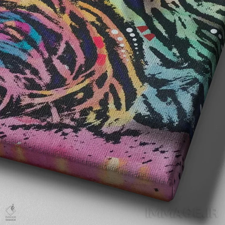 تابلو لا لو اثر باور روسو - نمای نزدیک بافت بوم