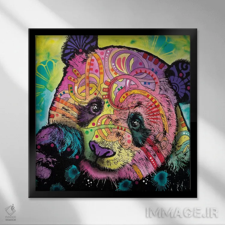 تابلو پاندای روانگردان اثر باور روسو - نمای قابدار مشکی