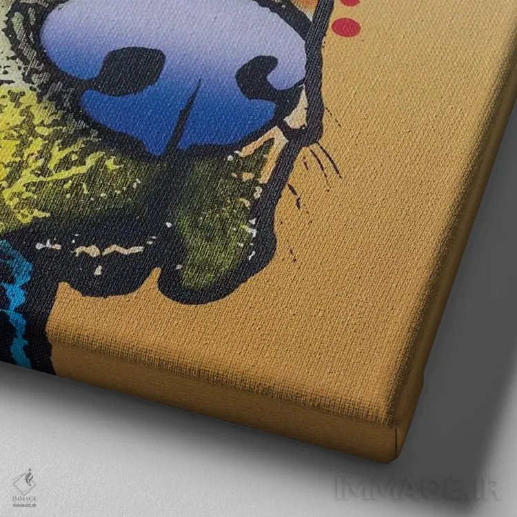 تابلو سامسون اثر باور روسو - نمای نزدیک بافت بوم