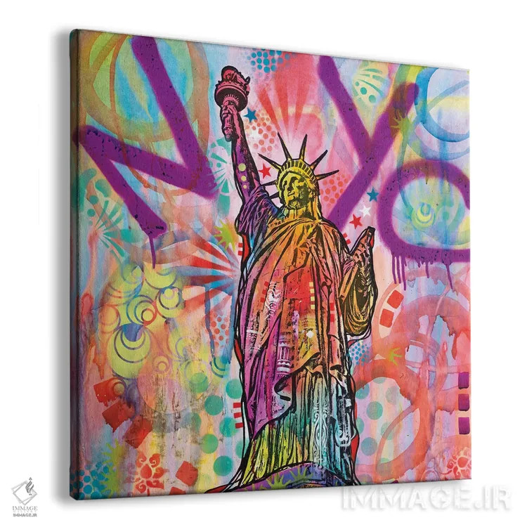 تابلو مجسمهٔ آزادی اثر باور روسو - نمای پرسپکتیو محصول