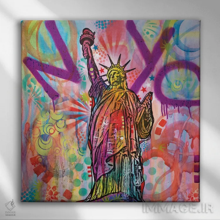 تابلو مجسمهٔ آزادی اثر باور روسو - نمای روبهرو روی دیوار