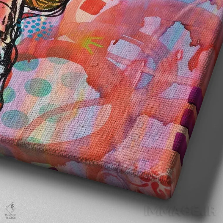 تابلو مجسمهٔ آزادی اثر باور روسو - نمای نزدیک بافت بوم