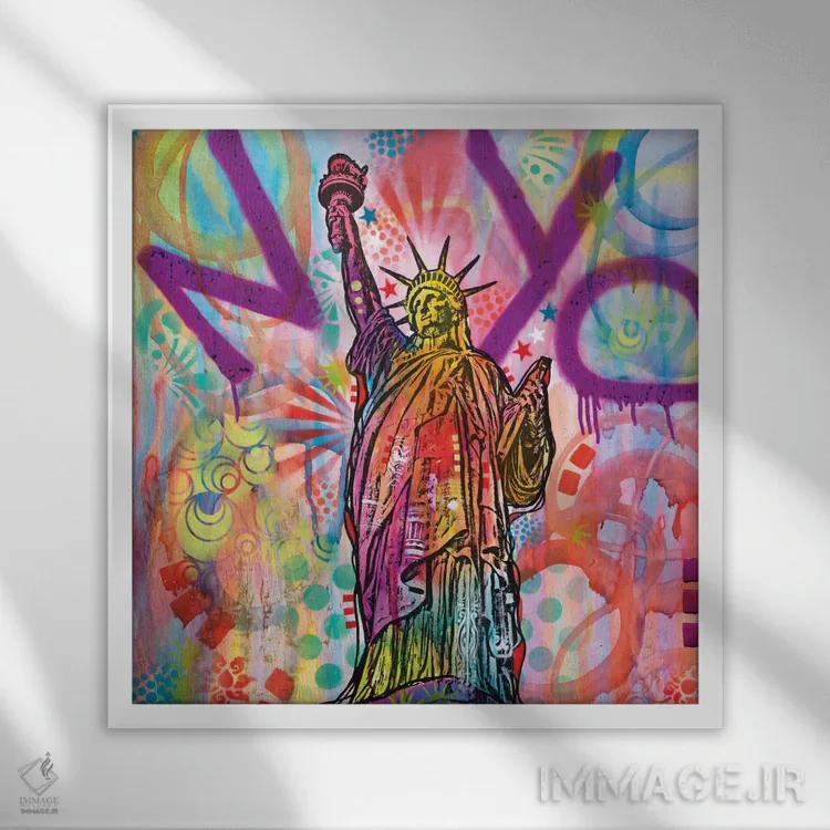 تابلو مجسمهٔ آزادی اثر باور روسو - نمای قابدار سفید