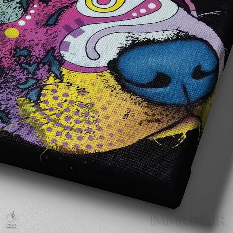 تابلو زندگی فقط بهتر است اثر باور روسو - نمای نزدیک بافت بوم