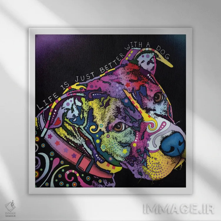 تابلو زندگی فقط بهتر است اثر باور روسو - نمای قابدار سفید