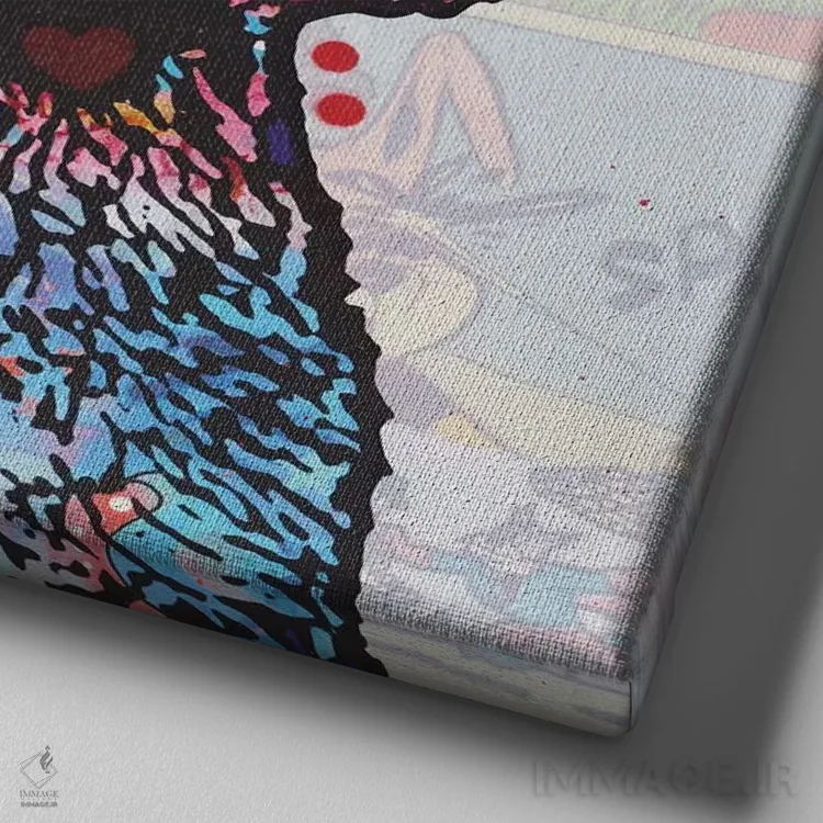 تابلو دوستت دارم شیتزسو (نژاد سگ) اثر باور روسو - نمای نزدیک بافت بوم