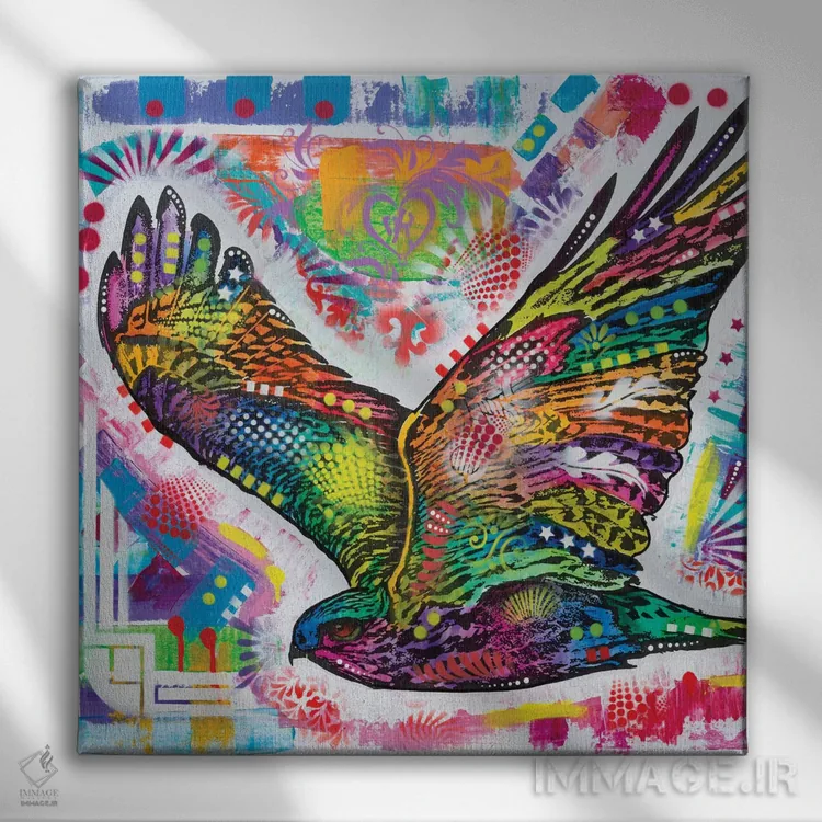 تابلو شاهین اثر باور روسو - نمای روبهرو روی دیوار