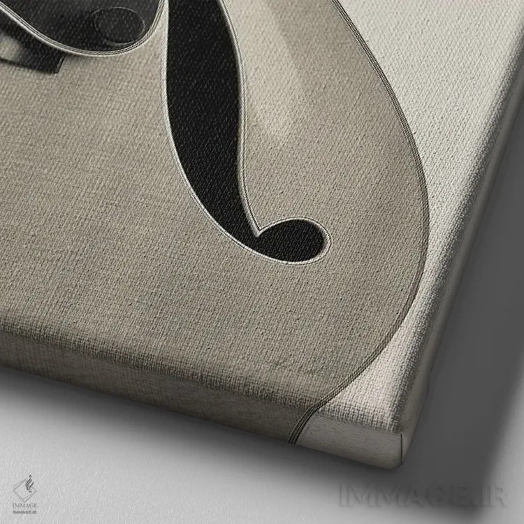 تابلو گیتار ۲ اثر دبورا رِوِل - نمای نزدیک بافت بوم