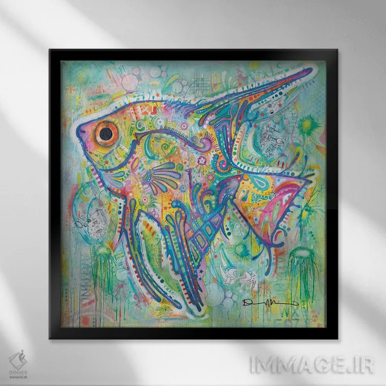 تابلو فرشته اثر باور روسو - نمای قابدار مشکی