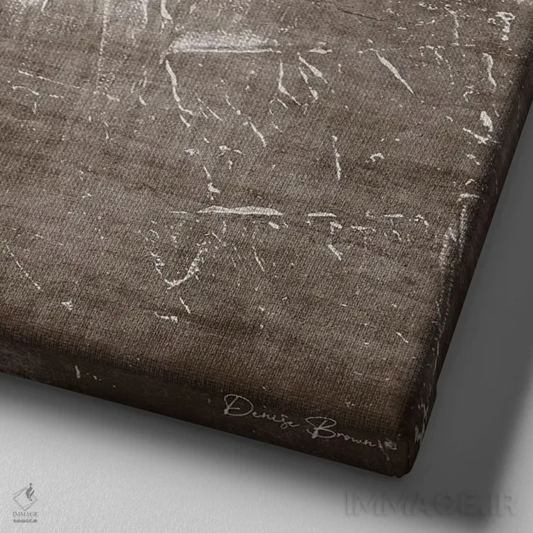 تابلو سایهٔ خنثی ۲ اثر دنیس براون - نمای نزدیک بافت بوم