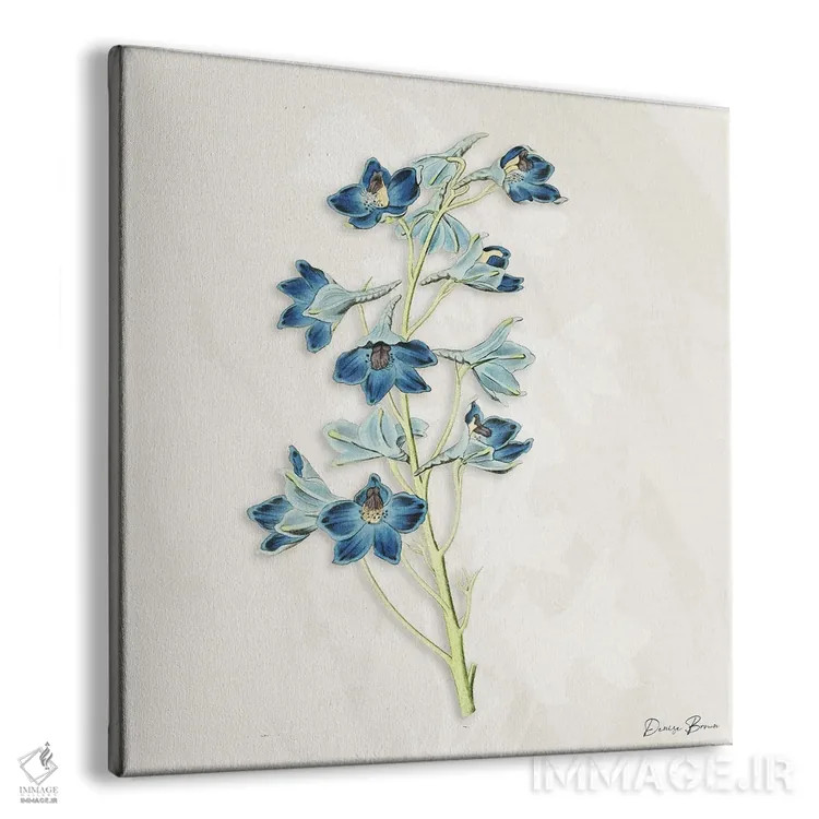 تابلو بوتانیکال آبی ۳ اثر دنیس براون - نمای پرسپکتیو محصول