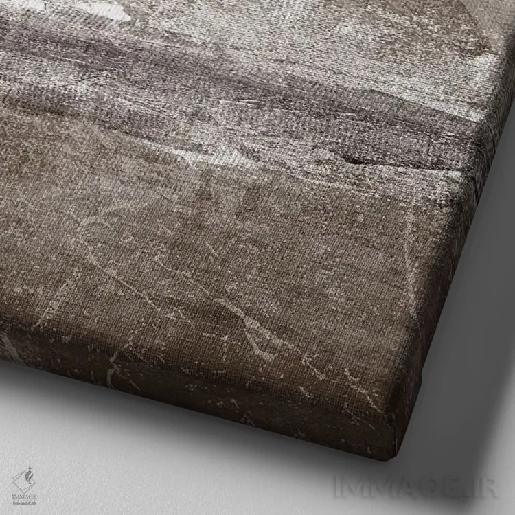 تابلو سایهٔ خنثی ۱ اثر دنیس براون - نمای نزدیک بافت بوم