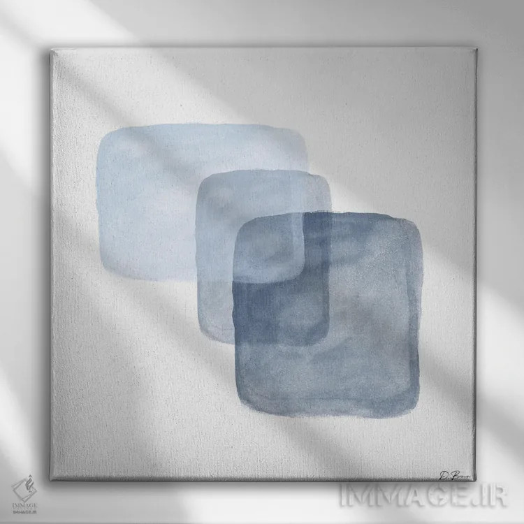 تابلو پوشش آبی ۲ اثر دنیس براون - نمای روبهرو روی دیوار