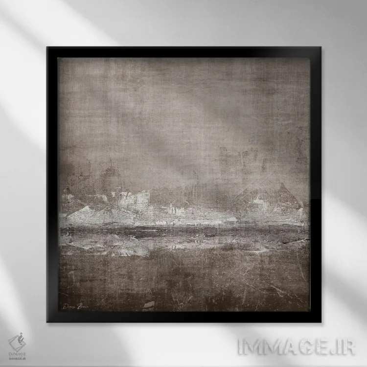 تابلو سایهٔ خنثی ۱ اثر دنیس براون - نمای قابدار مشکی