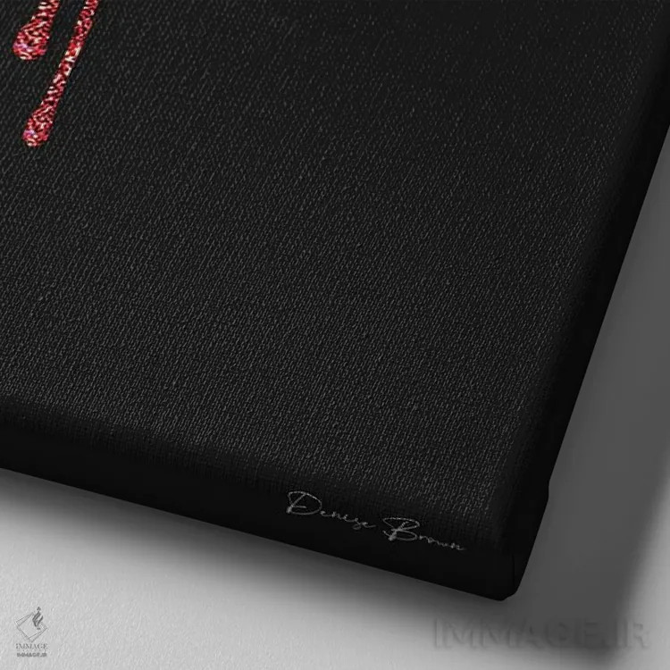 تابلو بانوی رئیس ۱ اثر دنیس براون - نمای نزدیک بافت بوم