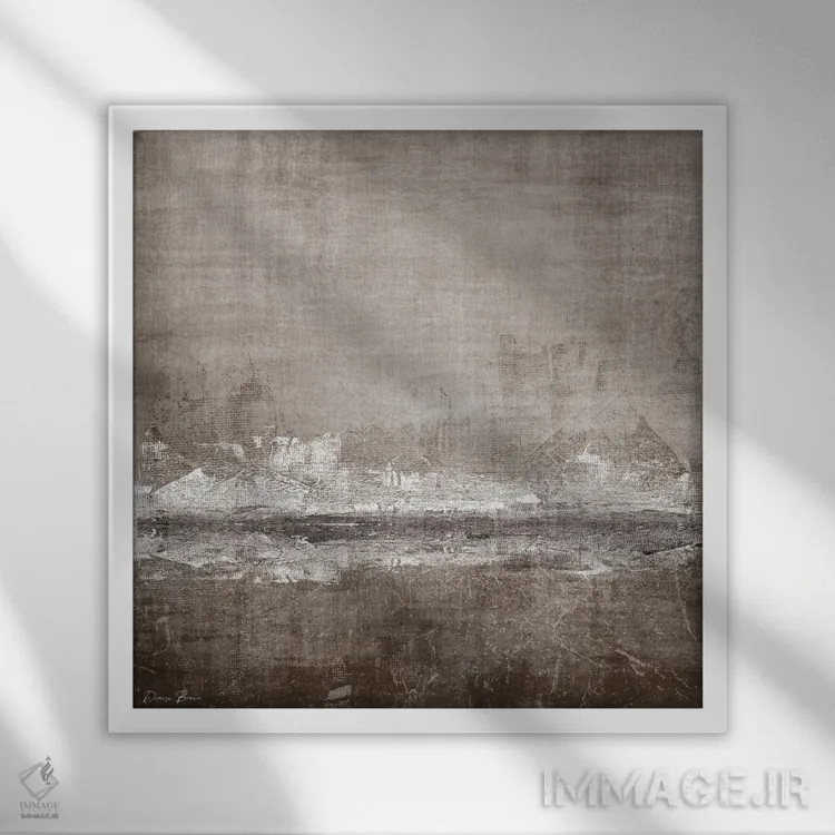 تابلو سایهٔ خنثی ۱ اثر دنیس براون - نمای قابدار سفید