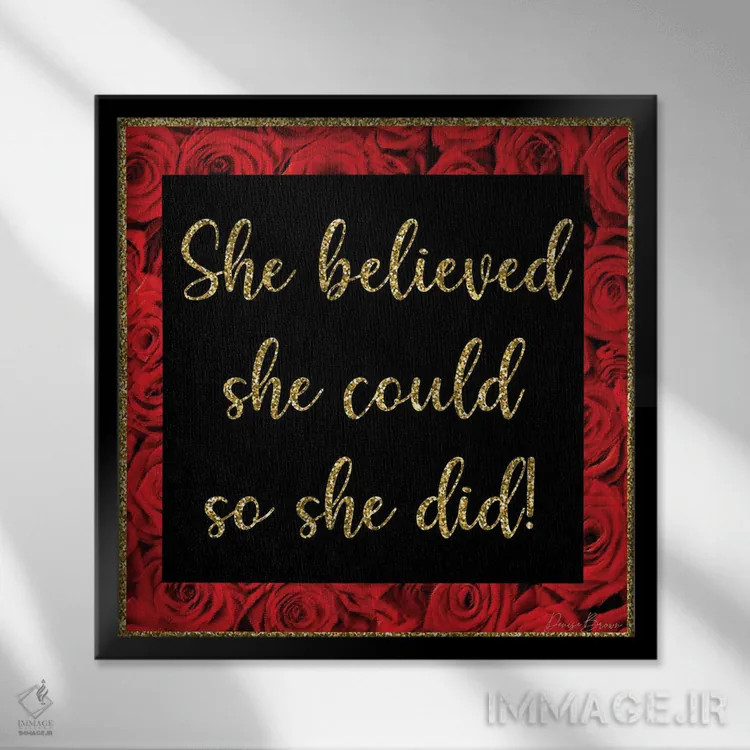 تابلو او باور داشت که میتواند اثر دنیس براون - نمای قابدار مشکی