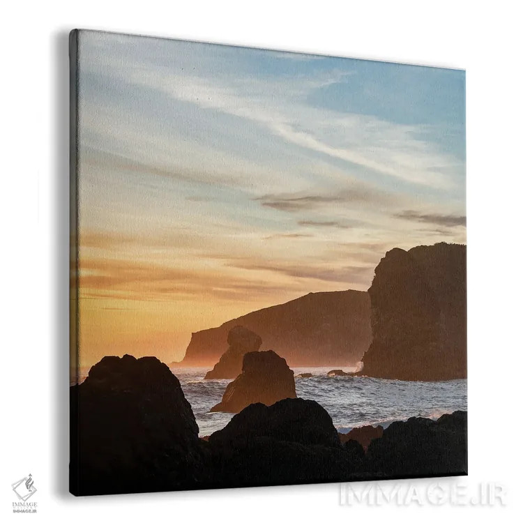 تابلو صخرههای دریایی درخشان اثر دان شوارتز - نمای پرسپکتیو محصول