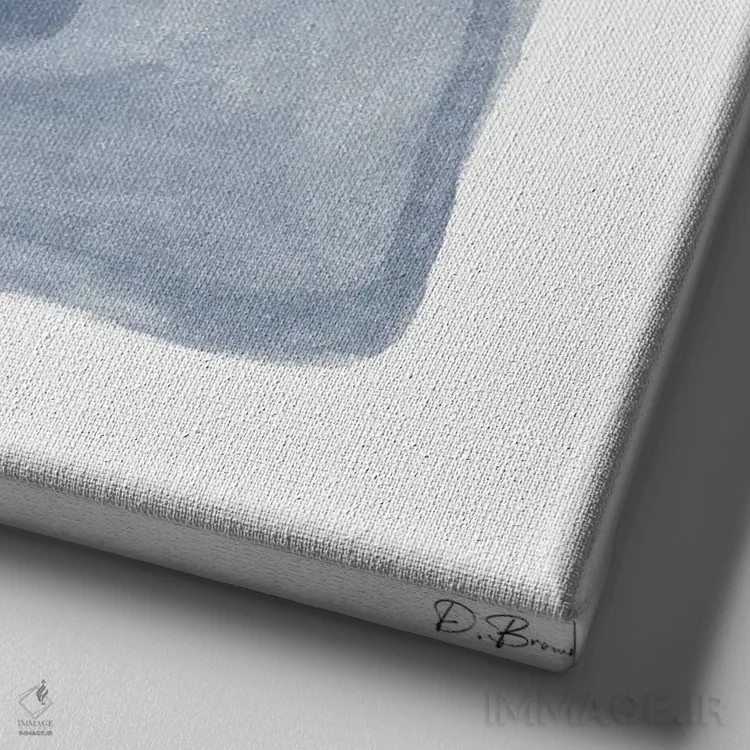 تابلو پوشش آبی ۲ اثر دنیس براون - نمای نزدیک بافت بوم