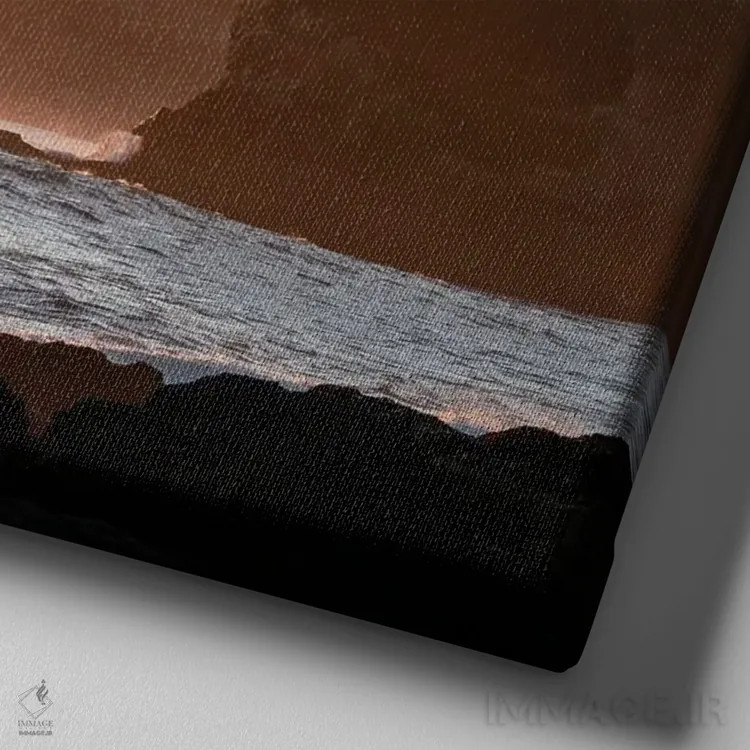 تابلو صخرههای دریایی درخشان اثر دان شوارتز - نمای نزدیک بافت بوم