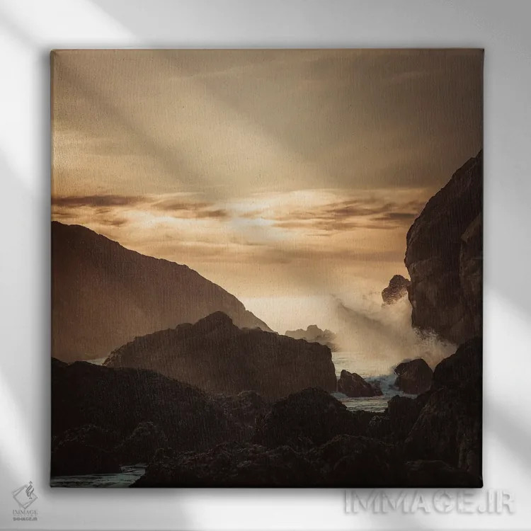 تابلو پاشش اقیانوسی اثر دان شوارتز - نمای روبهرو روی دیوار