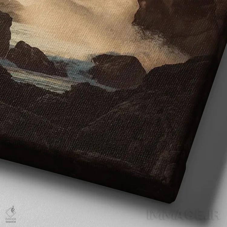 تابلو پاشش اقیانوسی اثر دان شوارتز - نمای نزدیک بافت بوم