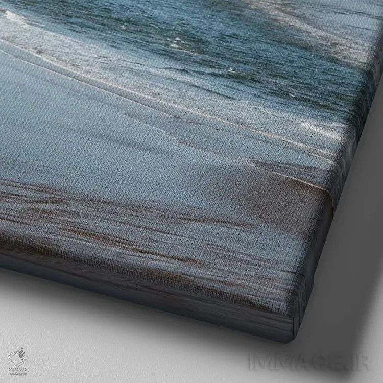 تابلو صخرههای دریایی در امواج ۱ اثر دان شوارتز - نمای نزدیک بافت بوم