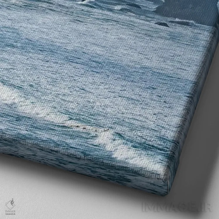 تابلو امواج صبحگاهی اثر دان شوارتز - نمای نزدیک بافت بوم