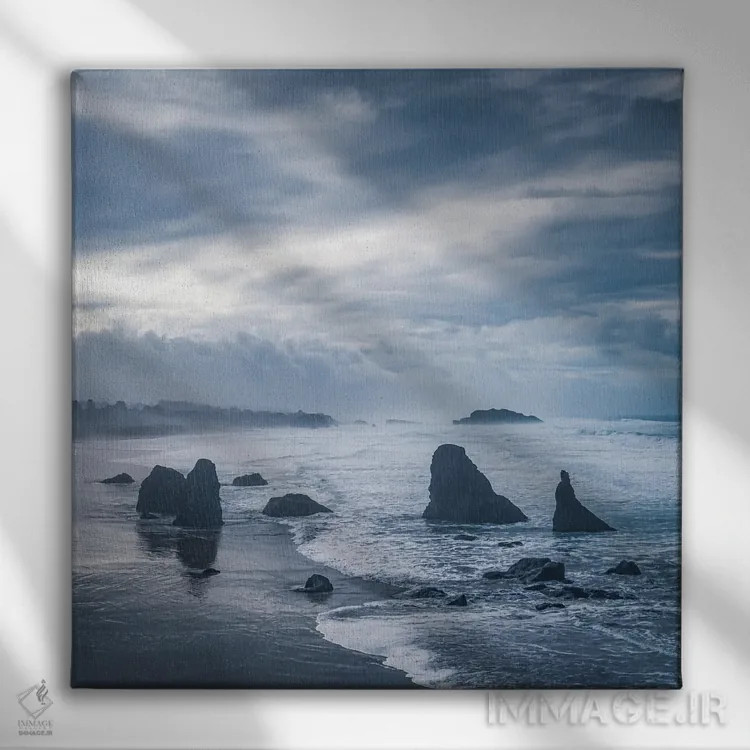 تابلو در شُرُف وقوع طوفان اثر دان شوارتز - نمای روبهرو روی دیوار