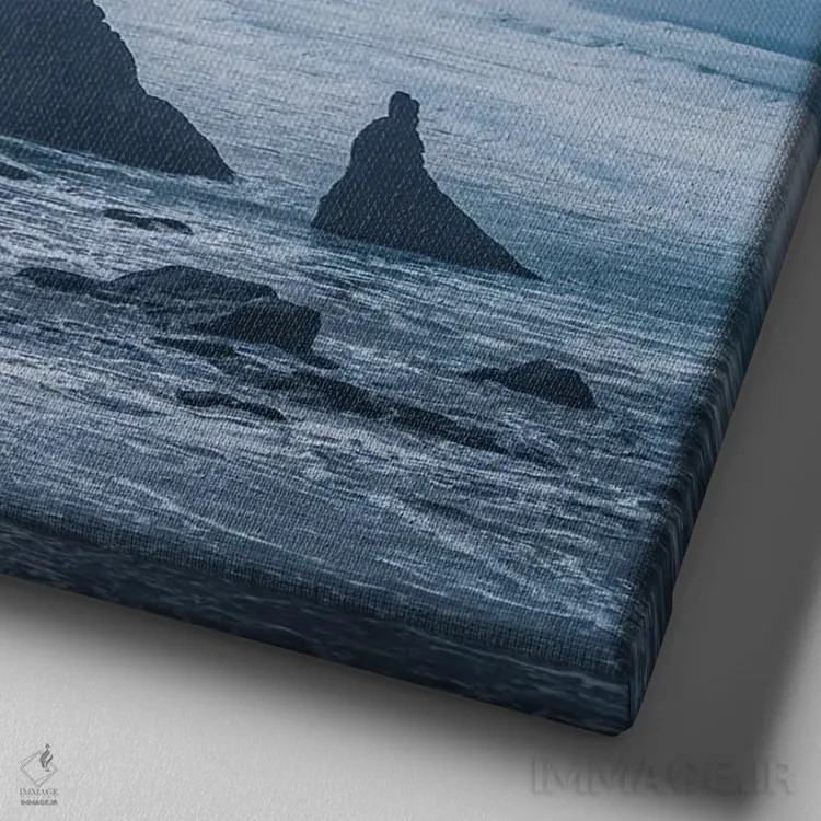 تابلو در شُرُف وقوع طوفان اثر دان شوارتز - نمای نزدیک بافت بوم