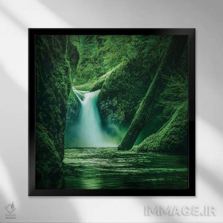 تابلو آبشار پانچبول ۲ (نام آبشار) اثر دان شوارتز - نمای قابدار مشکی