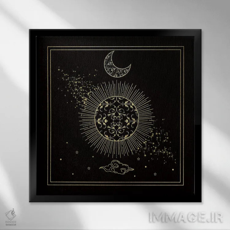 تابلو ماه افسانهای دو اثر دنیلا سانتیاگو - نمای قابدار مشکی