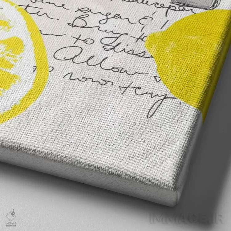 تابلو لیموناد اثر دنیلا سانتیاگو - نمای نزدیک بافت بوم